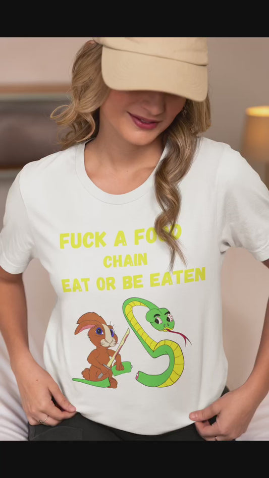 A food chain the rabbit eating the snake Tee